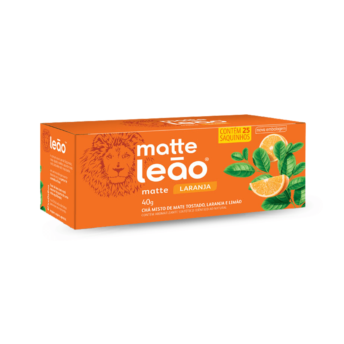 Chá Matte Laranja 25x1,6g Leão